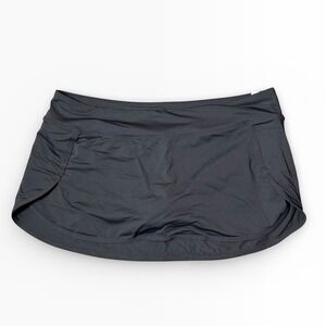 Athleta Black Swim Skirt Tidal Built-in Liner Back Pocket Large Athletic Tennis